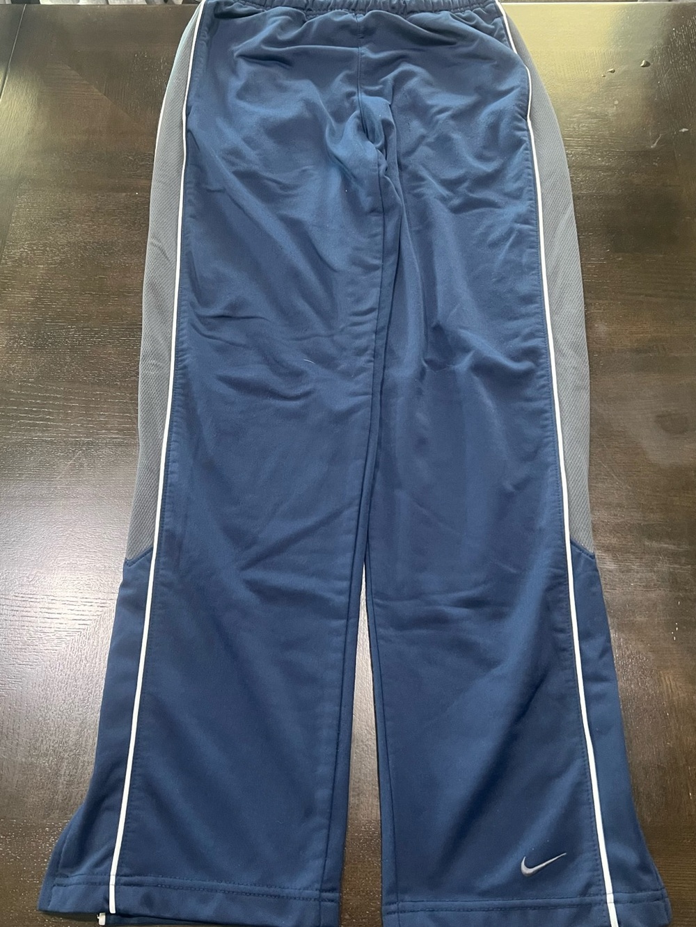 Nike Vintage Men's Navy Blue/Gray Track Pants L